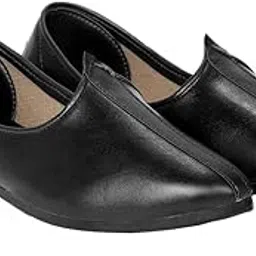 vitoria Stylish Slip-On Jutti for Men & Boys (Black-picture-15