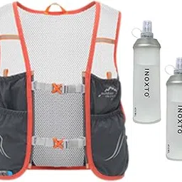 BNF Hydration Vest Backpack Breathable Hydration Bag for Climbing Outdoor Riding M Dark Grey Orange-picture-32