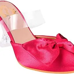stylestry Women & Girls Stylish Butterfly Knot Detail Pink Pumps-picture-25