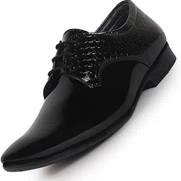 fausto Men Party Formal Patent Leather Lace-Up Shoes for Office|Memory Cushion Insole|Meeting Comfort Slip-Ons-picture-23