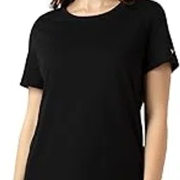 van heusen Women's Cotton Relaxed Fit Lounge T Shirt - Relax Fit, Round Neck, Short Sleeves-picture-27