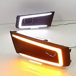 CARMART Drl Day Time Running Light For Maruti Vitara BREZZA With Indicator upto 2019 model-picture-10