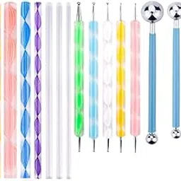 ikis Pottery Ceramic, Polymer Clay Dotting Tool Set with Mandala Tool, Emboss Tool, Piece Ball for Nail Art, Multicolour-picture-19
