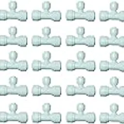 KRPLUS RO Tee Connector 3/8" to 1/4" to 3/8" OD tube Quick Connect Push fittings Connector For RO Water Filters (50 pcs)-picture-22