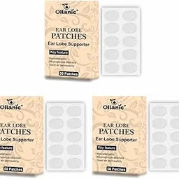OILANIC EarLobe Support Patches | Invisible & Comfortable Earring Support Stickers for Heavy Earrings | Prevents Sagging, Drooping & Tearing | Gentle on Skin (Pack of 3-150 Patches)-picture-33