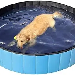 F FABOBJECTS® Kiddie Pool Foldable PVC Dog Cat Pet Swimming Pool Pet Dog Pool Bathing Tub Kiddie Pool, Water Pond Pool for Dogs Cats and Kids in Summer 80 * 20cm-picture-52