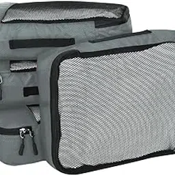 fatmug Packing Cubes/Travel Pouch/Bag Suitcase Luggage Organiser Set of 4 - Medium Size - Grey (Polyester)-picture-57