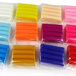 PRANSUNITA Polymer Clay Starter kit, Oven Bake Clay, Pack of 12 Vibrant Colors for Adults & Kids, Made for Baking to Create Jewelry, Fashion Accessories, Home D�cor Items and Crafts (240 gm)-image-31