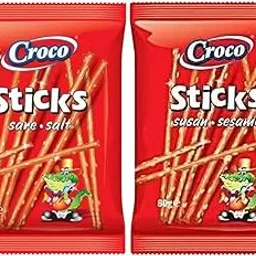 Croco Pretzels Sticks, Salted And Sesame Sticks Combo 80 g Pack of 2-picture-18