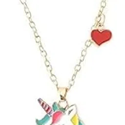 1PCs Enamel Pony/Unicorn Heart Pendant Necklaces for Kids/Girls/Teens | Unicorn Jewelry for Unicorn Theme Party-image-20