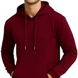 beminds Stylish Cotton Fleece Hoodie for Men & Women | Winter Wear Sweatshirt with Kangaroo Pocket & Hood (in, Alpha, L, Regular, Black)-picture-39