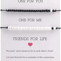 summer love Best Friend Distance Matching Bracelets with Message Card Mini Bead Essential Oil Beads Charm Couple Sisters Bracelet Anklets Gift for Friendship Family-picture-53