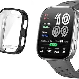 M.G.R.J® Soft TPU Front Protection Case Cover for Amazfit Bip 6 Smart Watch (Flexible|Silicone) (Black)-picture-29