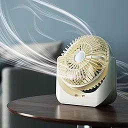 Compact handheld USB fan, mini ceiling fan, small desk fan,Personal Fan portable desk air conditioner, or mini desk fan with LED Light, Table Fan for Home Office-image-98