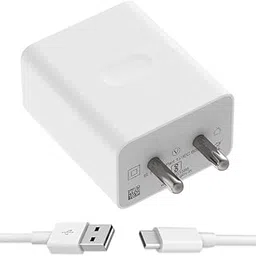 65W Charger for Sam-Sung Galaxy A36 5G / A 36 Charger Original Adapter Like Quick Dash Warp Dart Flash Super Vooc Fast Charger with 1M Type C USB Data Cable (4A/6.5A, TRV9, White) image 1