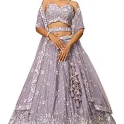 Gorgeous Sea Sequins Chiffon Engagement Wear Lehenga Choli-picture-45