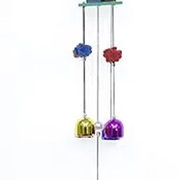 Lilone 4 Bell Brown House Wind Chimes for Home Balcony Bedroom with Good Sound image 1