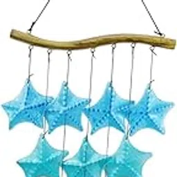 Merishopp Glass Wind Chime Unique Versatile Elegant Outdoor Decor for Porch Patio Home Starfish|1 Ball Valve|Wind Chimes| Yard, Garden & Outdoor Living-picture-13