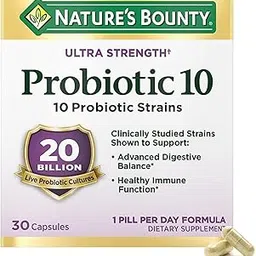 Nature's Bounty Bounty Probiotic 10, Ultra Strength Daily Probiotic Supplement, Support For Digestive, Immune And Upper Respiratory Health, 1 Pack, 30 Capsules-picture-16