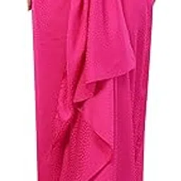 crosstitch Women’s Pink Satin Jacquard Draped Skirt - Romantic & Stylish-picture-32