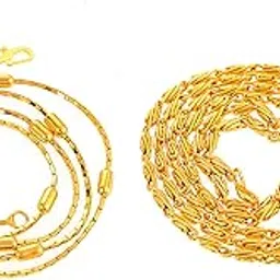 handicraft kottage Gold Plated Chain for Girls and Women's (Gold)-picture-12