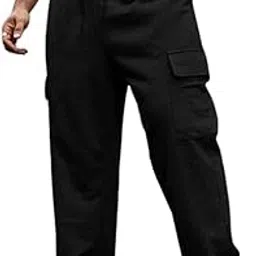 heradawn Men's Loose Mid Rise Casual Trousers Pants | Regular | Sports Stylish Treck Pant(Cargo-P)-picture-20