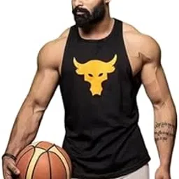Round Neck Big Armhole Gym Stringer Vest for Men|Gym_tee110-picture-27