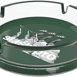 Stash-Pro Premium Glass Ashtray – Heat-Resistant, Heavy-Duty Glass, Easy to Clean (Bold Green) image 1