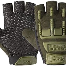 SHIFTER Half Finger Hand Gloves for Bike Riding, Sports, Hiking, Cycling, Travelling, Camping, Gym, Gloves for Men Bike Riding (Green)-image-88