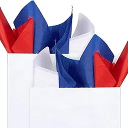 Tissue Paper Sheet [White, Blue, Red] Luxury Multi-Purpose Paper 20x20 Inches for Gift Wrapping, Gift HAMPERS, Art, Crafts and DIY Projects, Flower Making, Clothes (180 Sheets [60 Each Color])-picture-35