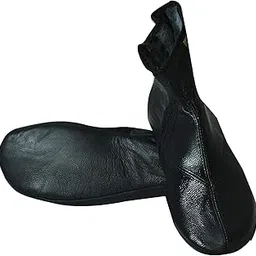 azad Black Winter Leather Unisex Socks with Zipper Soft Breathable Halaal Sportswear Athletic Moisturizing Slippers image 1