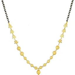 the luxor Fashion Traditional Gold Plated American Diamond Mangalsutra Jewellery's for Women-picture-35