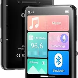 Oilsky MP3 Player with Bluetooth 5.4, 128GB Portable Music Player with 2.4” Full Touch Screen Built-in Speaker, FM Radio, Recorder, Supports MicroSD up to 128GB, Great for Kids and Sports（Black）-picture-20