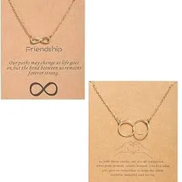 fashion frill Charming Infinity Butterfly Neck Wear Gold Plated Chain Necklace For Women Girls Combo of 2 Chain Pendant For Girls 18 Inches-picture-12