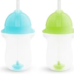 Munchkin Click Lock Any Angle 2 Piece Weighted Straw Cup, Blue/Green (Plastic), 296 ml-picture-53