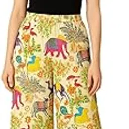 vagisha Women’s Stylish Palazzo | Elegant Wide Leg Bottom with Elastic Waist | Perfect for Office, Travel, Casual Trendy Comfortable Ladies Palazzo for Everyday Fashion Look image 1