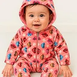 first kick Unisex Baby Flannel Jumpsuit Panda Style Cosplay Clothes Bunting Outfits Snowsuit Hooded Romper Outwear (Pink, 3-6 Months)-picture-40