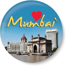 PEACOCKRIDE Love Mumbai I Travel Memories I Fridge Magnet (Multicolor, 75mm)-picture-13