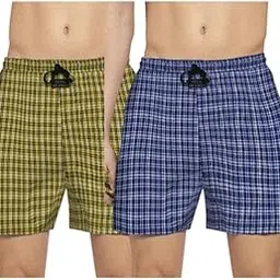 Men’s Cotton Checkered Boxer Shorts | Comfortable Regular Fit Boxer for Men | Casual & Innerwear | Pack of 2-picture-28