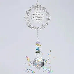 Anadi Crystal Pendant Crystals Sun Catcher Decor Window Decoration Thank You Gift for Women Sun Catcher Message Rainbow Maker Appreciation Gift Gratitude Gifts for Friend-picture-24