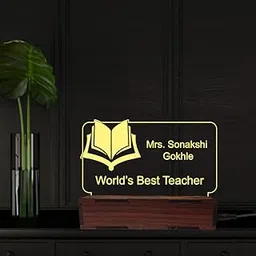 Giftiliya Gift for Teacher day gift item for IAS IPS Police Officer gift for Doctor Gift for engineer Personalized Lamp for Birthday Gift Anniversary Gift Engraved Name Lamp 3D illusion LED table Lamp-picture-10