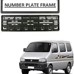 Number Plate Frame for Maruti Suzuki Eeco (Set of 2 for Front & Rear) Protective Cover for HSRP Number Plates | Car Exterior Accessory-image-9