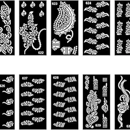 Temporary Tattoowala Front Hand Mehndi Stencil Combo for Girls, Perfect for Party-image-22