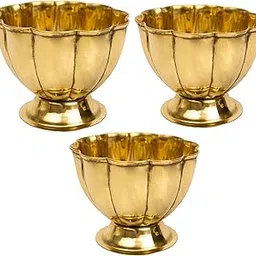 Spillbox Brass Chandhan | Kumkum | Turmeric | Sandal | Haldi | Bowl | Pooja | Puja | Holder | Roli | Stand | Multipurpose for Temple Home - Lotus Chandhan Bowl (3)-picture-36