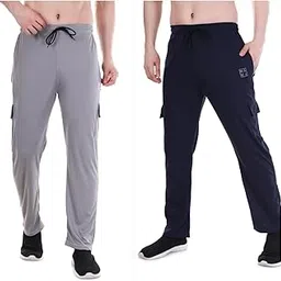 navii Stylish Track Pants for Men Pack of 2 | Cargo Flap Pocket Track Pant Relaxed Fit | Lycra Stretch Fabric Gym Sports Running Lower All Day Wear Trousers-picture-56