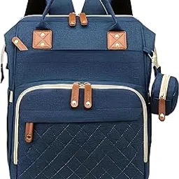 DREAM DOODLE Diaper Backpack with USB Charging Port – 5 Styles Available – Large Capacity, Stain Resistant, 16 Pockets, Waterproof, Argyle Pattern for Moms & Dads – Baby Essentials Bag-picture-30