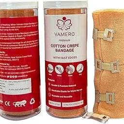 VAMERO Cotton Crepe Bandage for Wound, 15cm X 4mt, Pain Relief Garam Patti for Hand, Leg, Wrist, Knee, Ankle, Thigh etc. for Injury & Muscle Compression, 15cm, Pack of 2-picture-39
