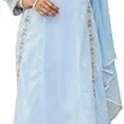 Women's Cotton Paper Fabric Embroidered Kurta With Pant & Dupatta Set-picture-62