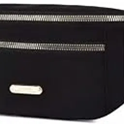 QBLYN Women Fanny Pack Waist Pack Adjustable Strap Hands Free with 2 Zipper Pockets Bag Waist Bag for Shopping Festival Workout Cycling Sports (Black)-picture-20