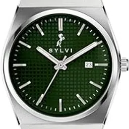 sylvi Professional Edge Stainless Steel Strap Analog Watches for Men with Date Display Water Resistant Watch-picture-46